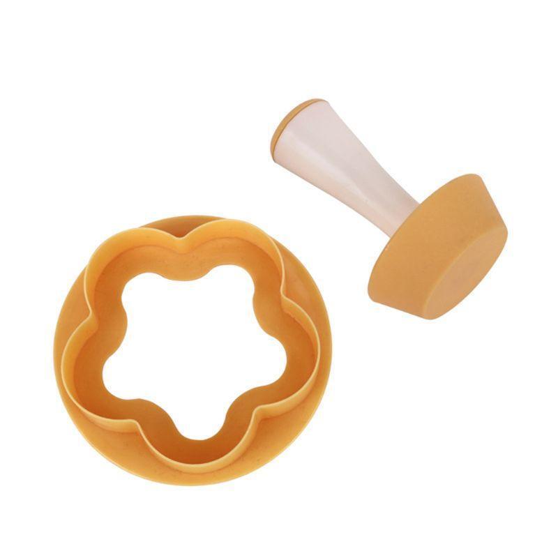 Plastic Pastry Stamper Tart Shell Mold Cutter Flower Round Dough Cookie Muffin