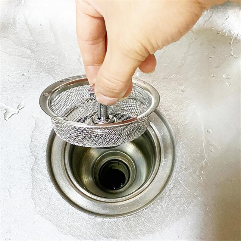 Stainless Steel Sink Strainer Waste Disposer Outfall Filter Hair Water Stopper