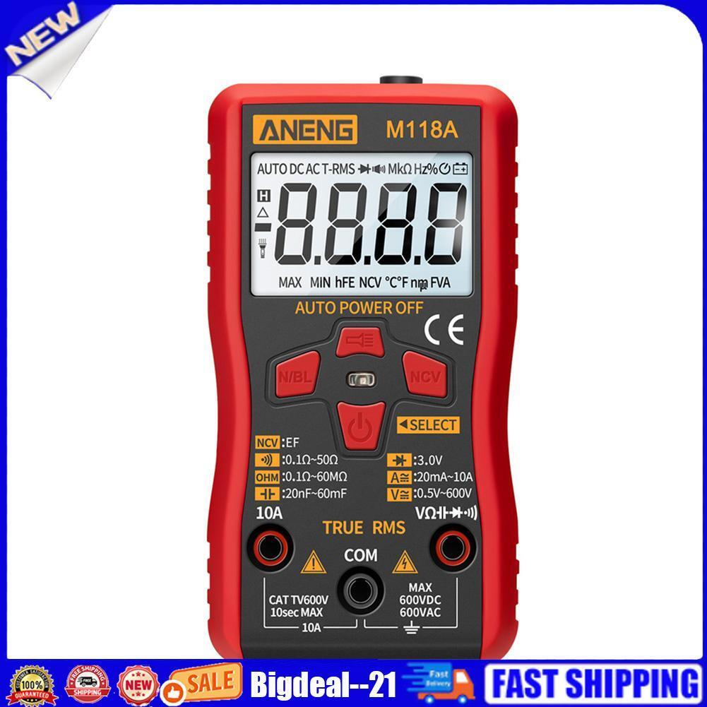 M118A Digital Multimeter True RMS AC/DC Voltage Current Meter NCV Tester