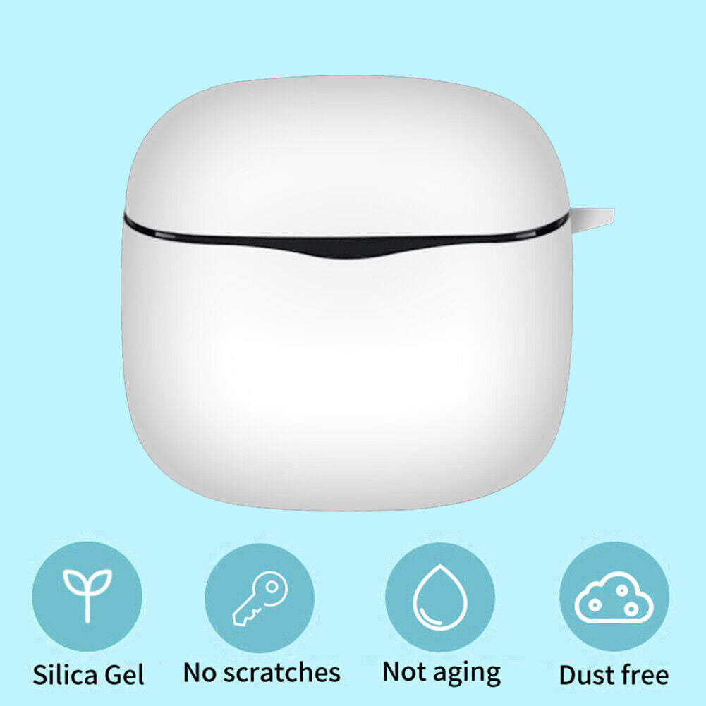 Wireless Earphone Cover for SoundPEATS Air3 Silicone Protector Case (White)