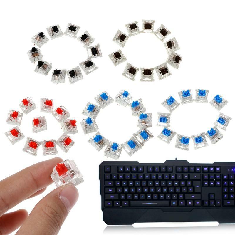 10Pcs 3 Pin Mechanical Keyboard Switch Brown Replacement For Gateron Cherry MX