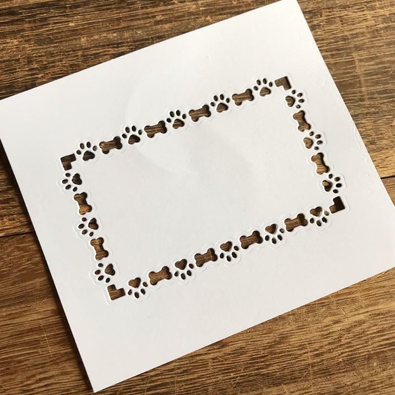 Rectangle Dog Paw Bone Metal Cutting Dies Stencil Scrapbooking DIY Album Stamp