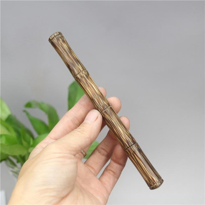 Classic Bamboo Fountain Pen Pull-out to Refilled Ink 0.5 mm Nib Birthday Gift