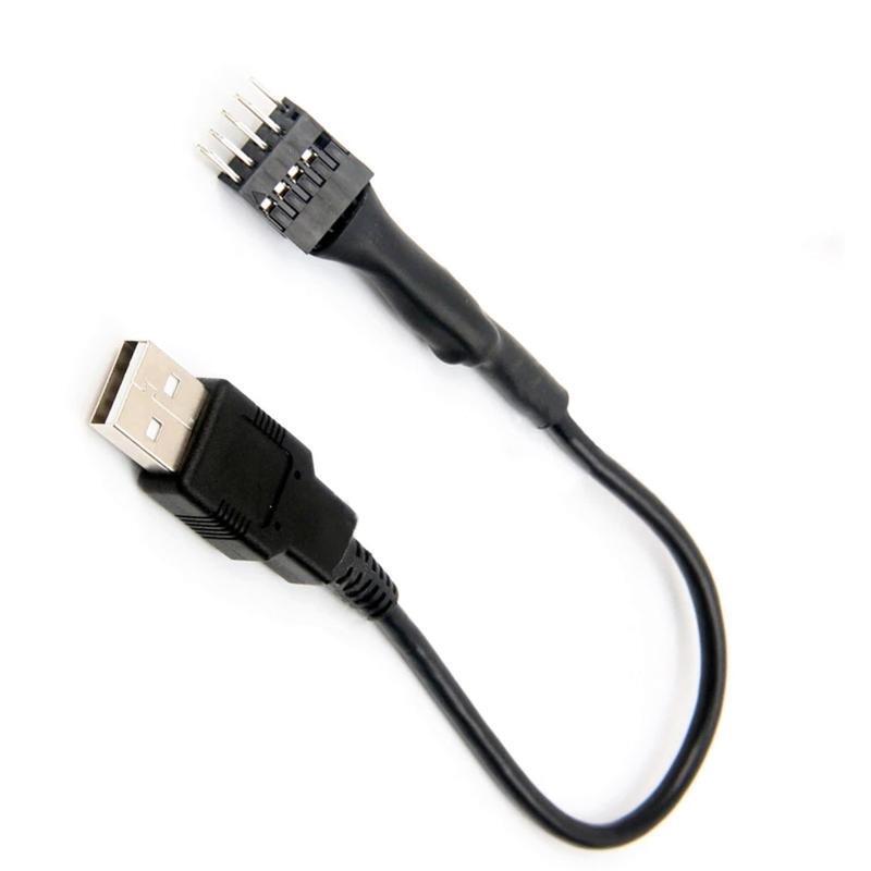 USB to USB Motherboard Header Cable, USB Type A Male to 9 Pin Male Header Cable