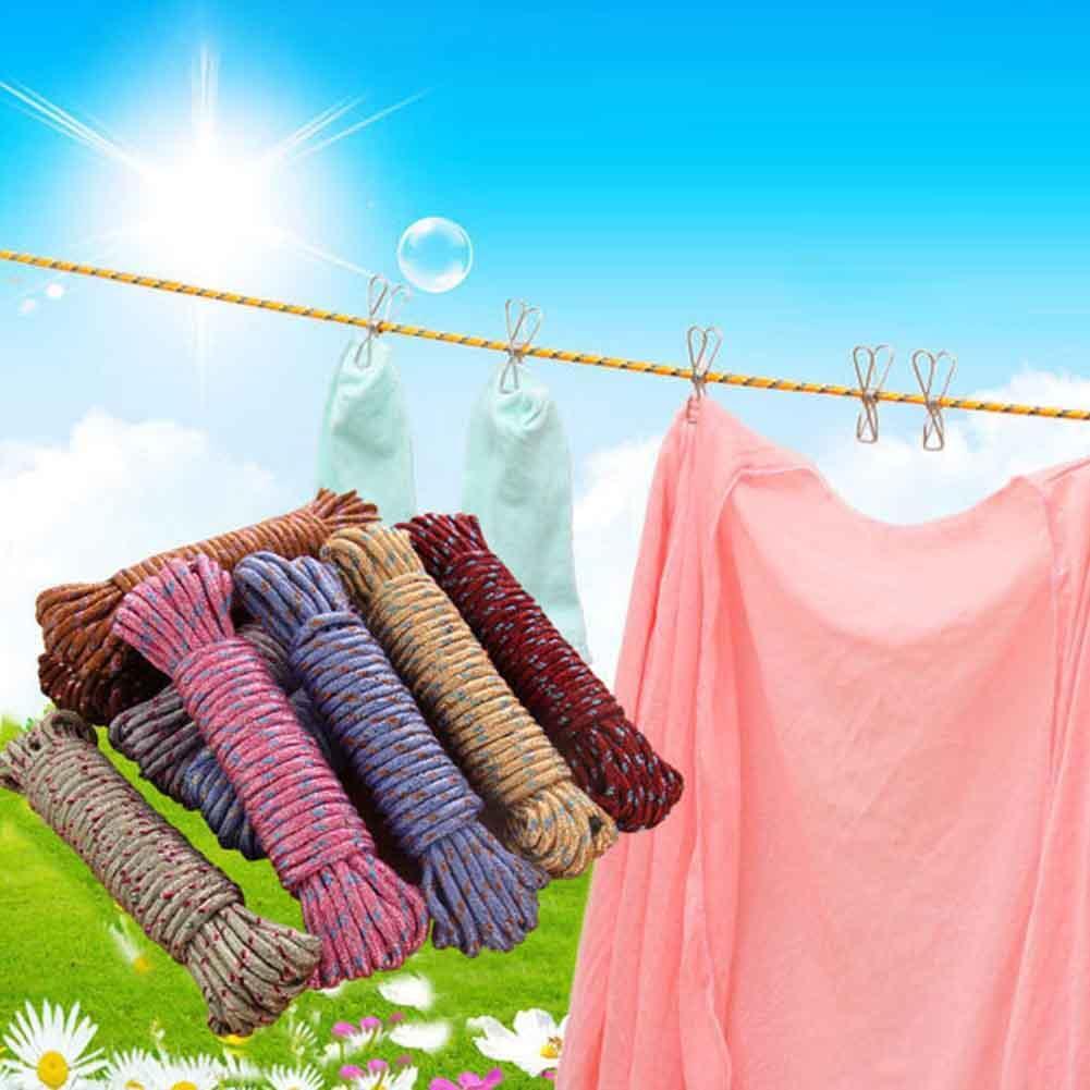 10m Nylon Laundry Hanging Rope Anti Slip Windproof Indoor Home Clothesline