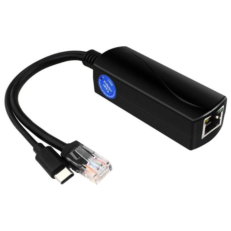 IEEE 802.3af Type-C Gigabit PoE Splitter Power Over Ethernet 5V 3A for Tablets