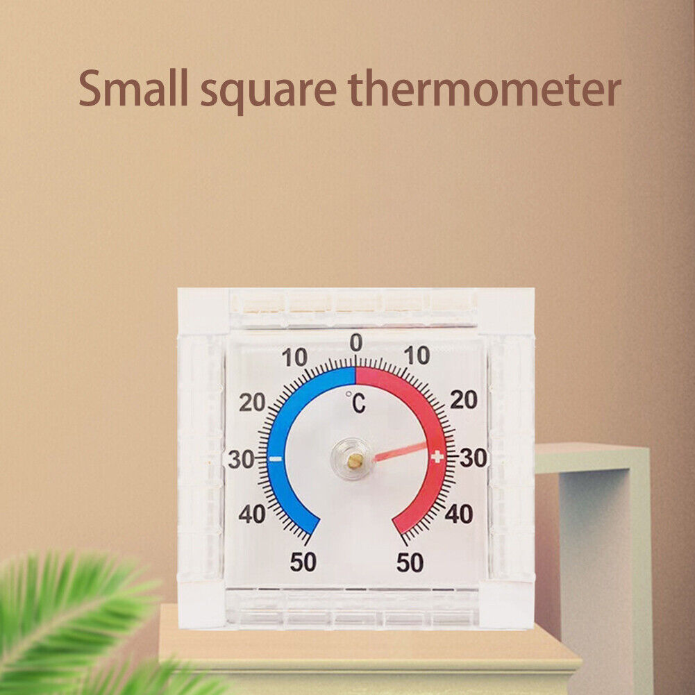 Square Plastic Window Indoor Outdoor Digital Thermometer Temperature Meter