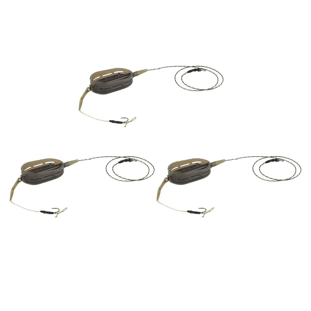 3x Europe Carp Fishing Hair Rig Braided Line Hook Barbed Hook Feeder Tackle