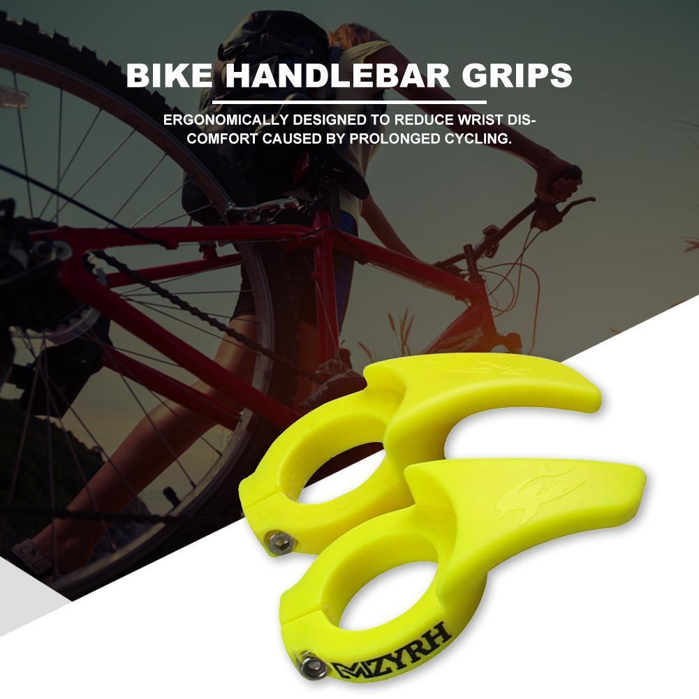 1 Pair Nylon Bike Handlebar Grips Bicycle Cycling Handle Bar End (Yellow)