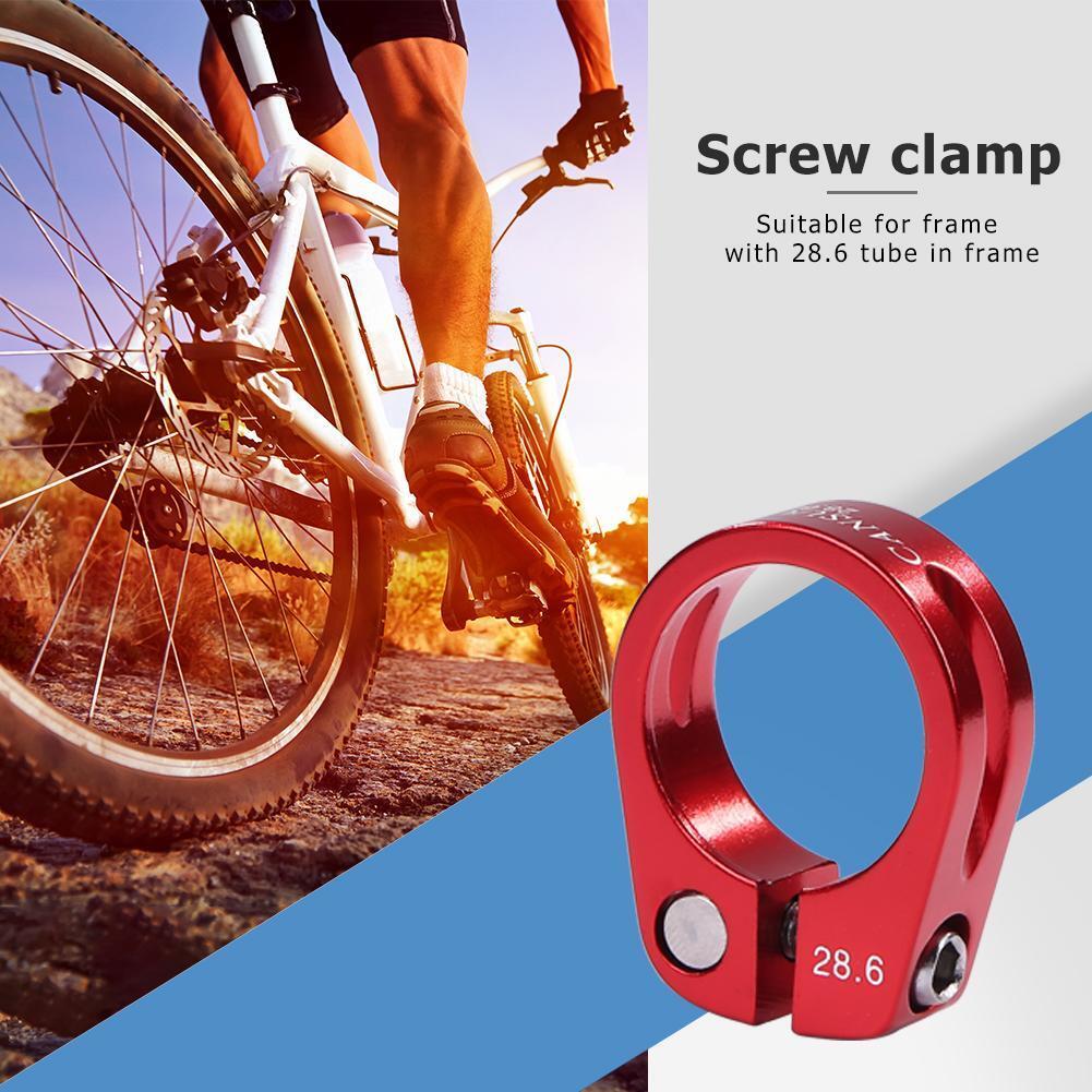 1pc MTB Cycling Seat Tube Clip Bike Release Seatpost Clamp (28.6mm Red)