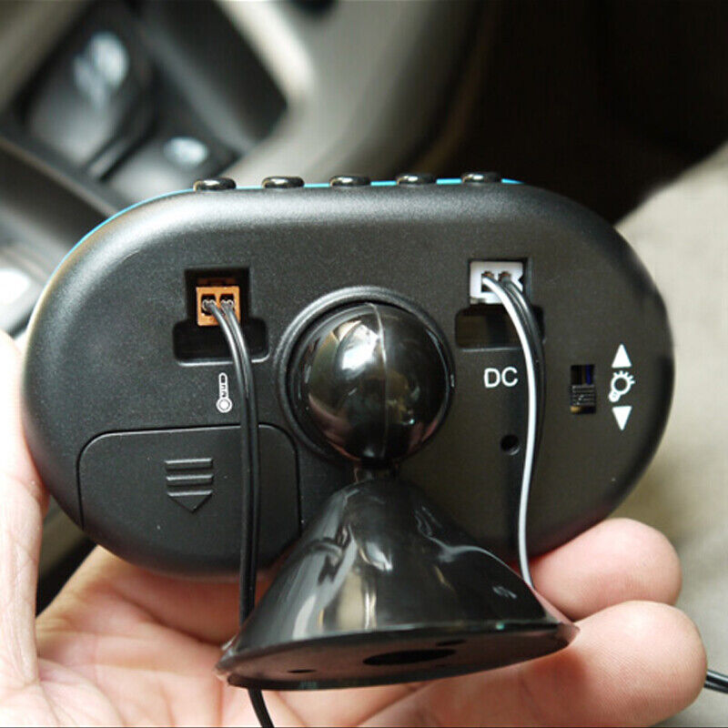 Car Voltage Digital Monitor Battery Alarm Clock LCD Temperature Thermeter