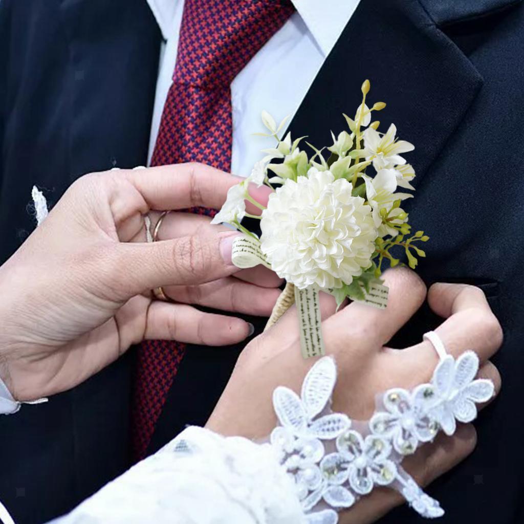 Wrist Corsage Groomsmen and Bridesmaids Groom  Decor