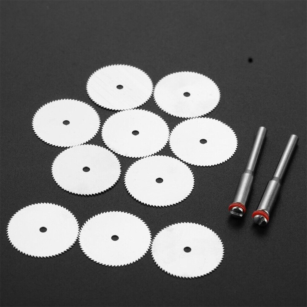 Carbon Steel Durable Circular Blades w/ Mandrel for Cutting Wood Aluminum 10Pcs
