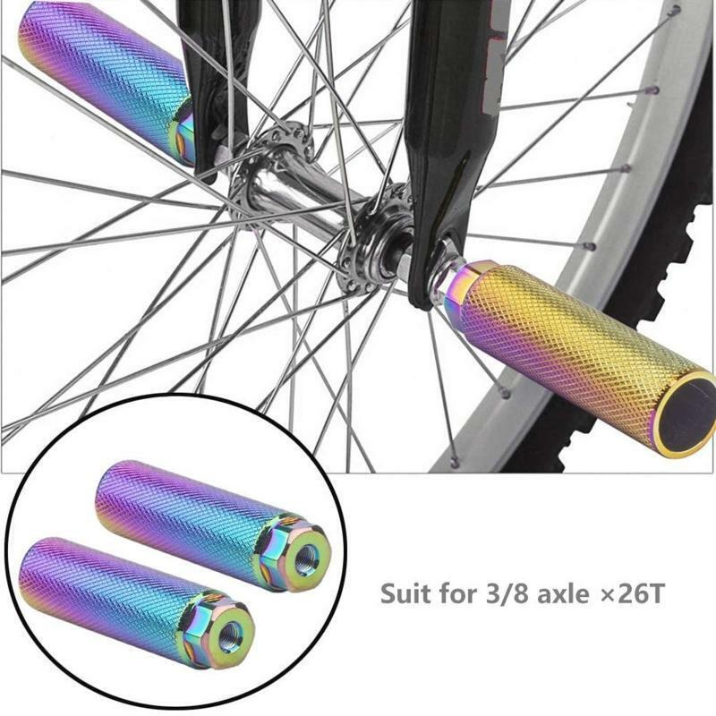 2PC 3/8 Inch - 26 Teeth Aluminum Bicycle Pegs Galvanized Finished for MTB Bike