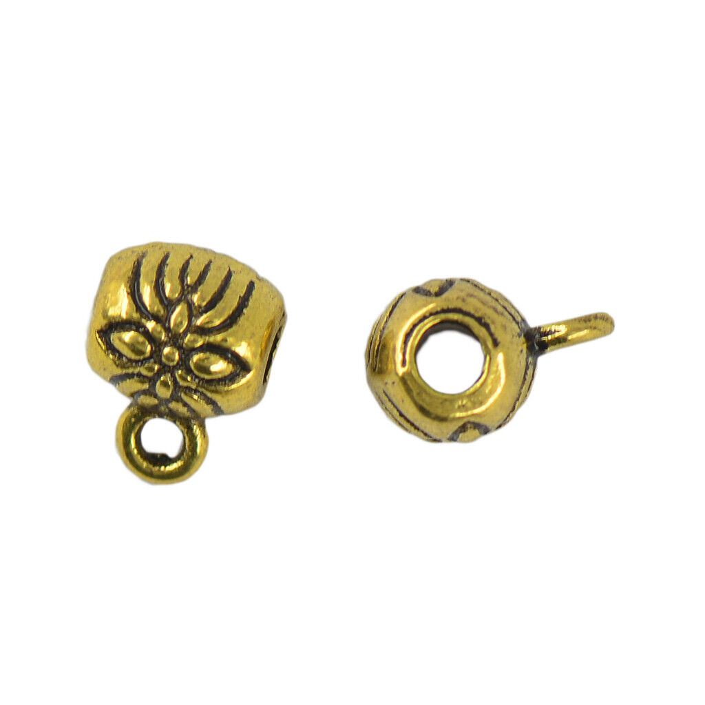Bail Hanger Charms Pendants Spacer   Flower Pattern DIY Necklace