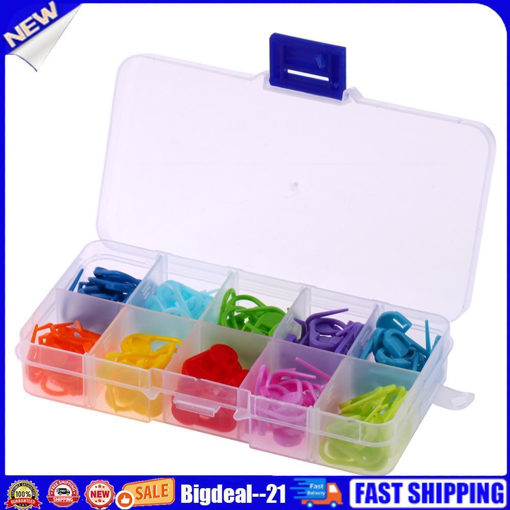 120pcs/Box 10 Colors Knitting Accessories Crochet Locking Stitch Markers