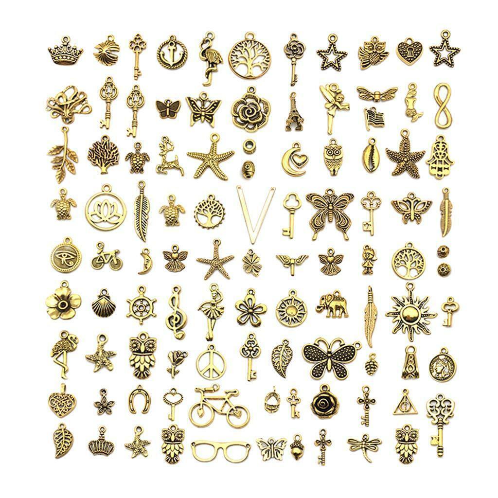 100Pcs/Set Animals Pendant Charms Owl Charms Pendants Charms for Jewelry