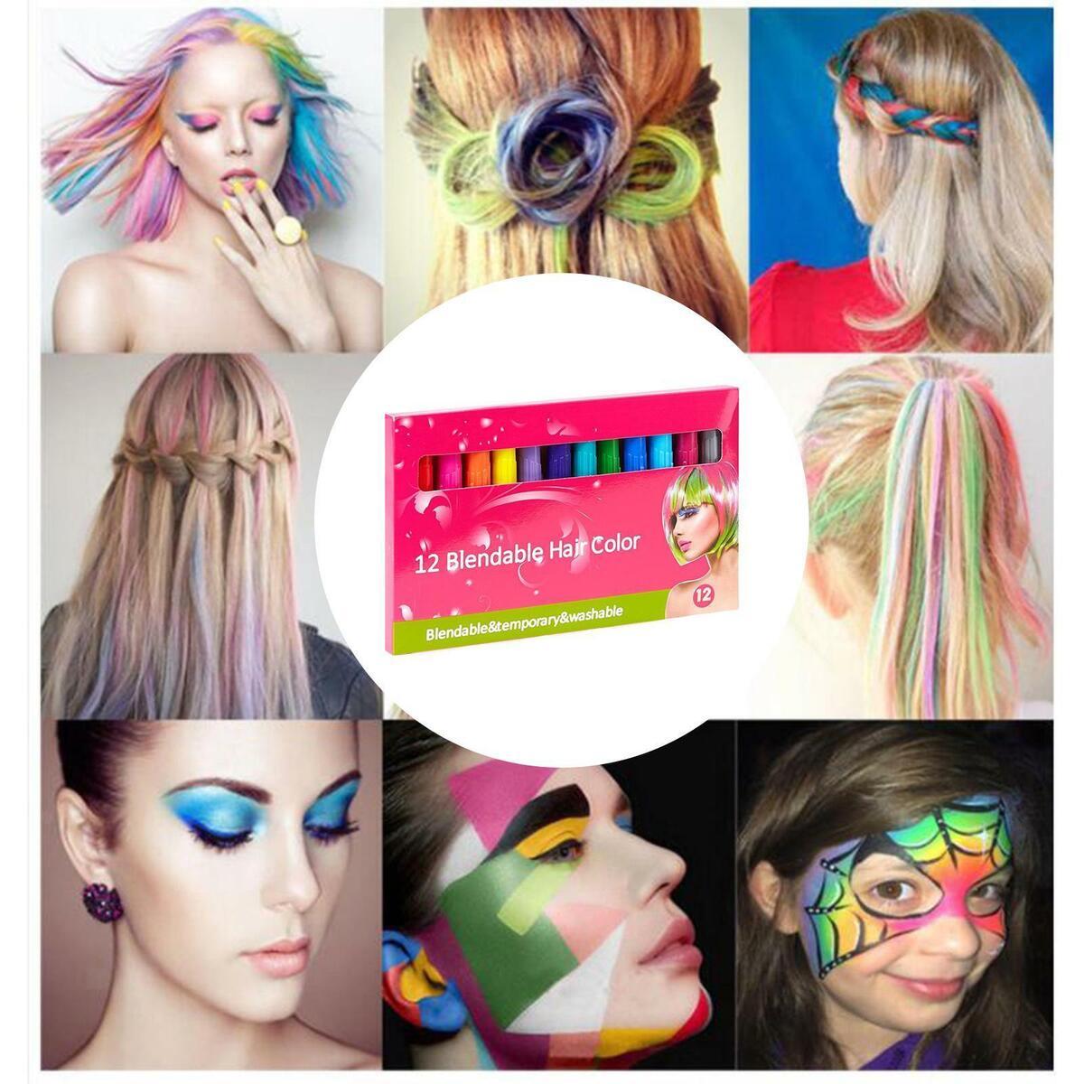 Temporary  Washable  Chalk Color Dye Stick Salon for Party