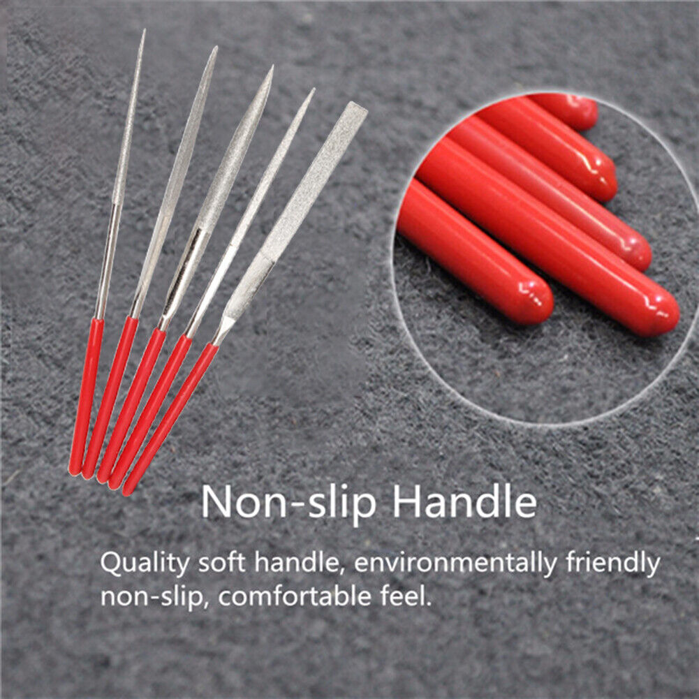 5pcs Needle Files Set for Metal Glass Stone Jewelry Wood Carving Polishing