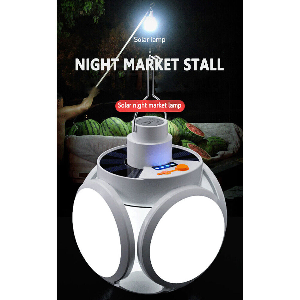 Tent LED Solar Soccer Light USB Rechargeable Portable Night Lamp Flashlight