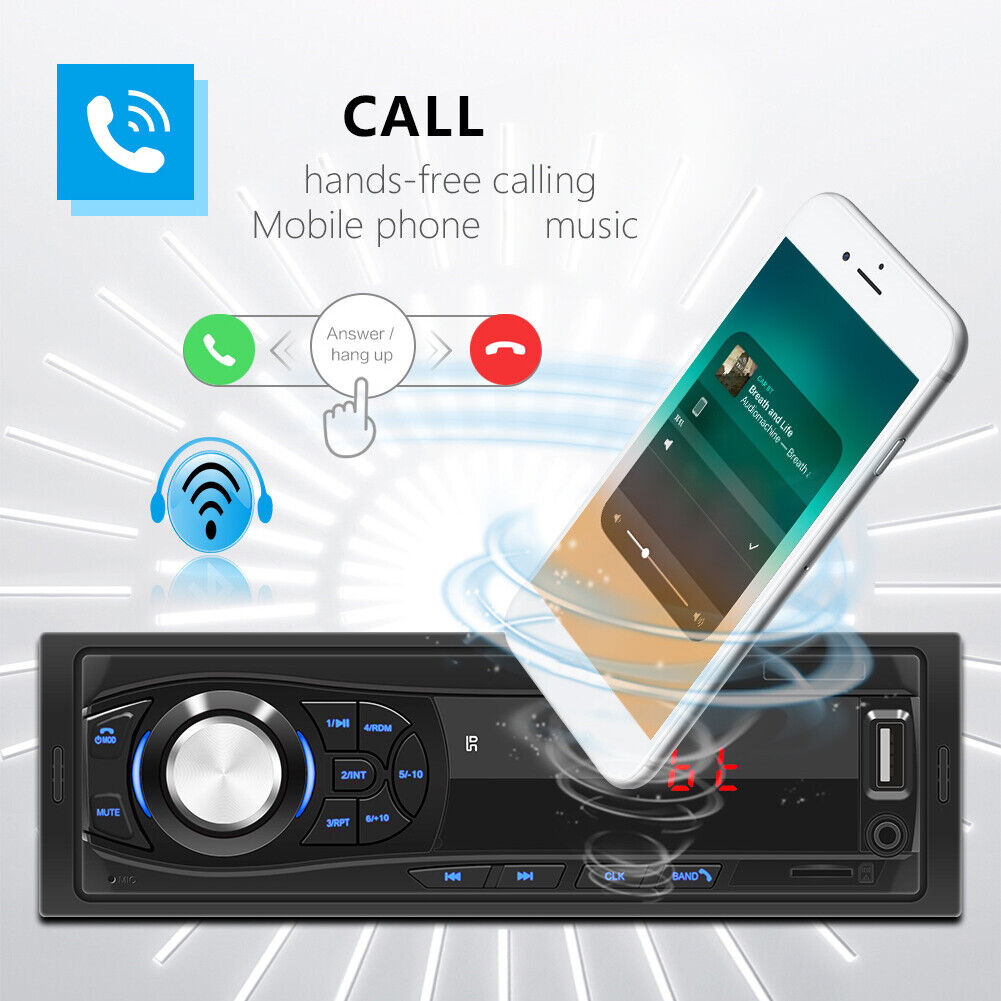 SWM-8014 12V Car FM Radio Bluetooth-compatible Multimedia MP3 Music Player