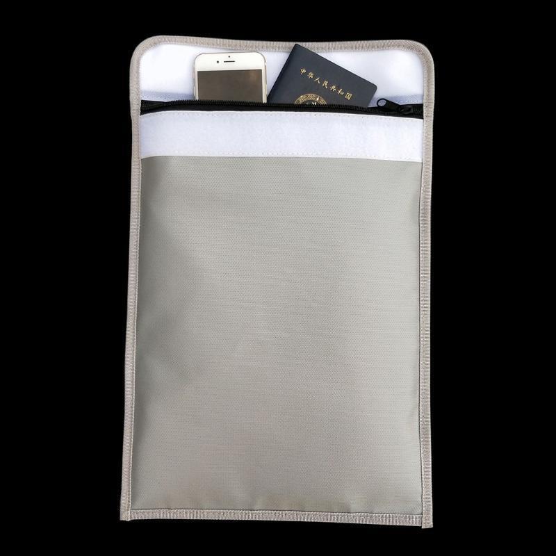 Fireproof Safe Bag Non-Itchy Silicone Coated File Storage (2000?) with Zipper