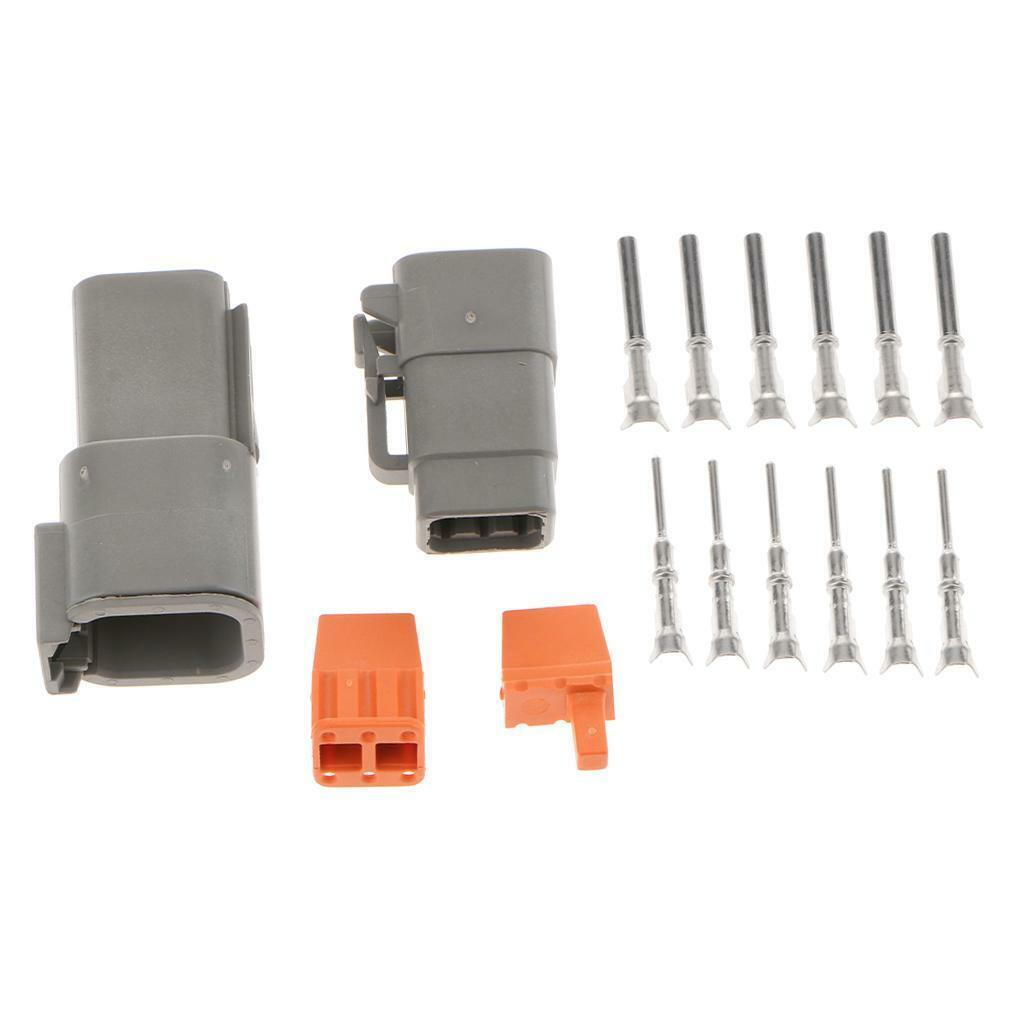 1 Set 6Pins Way  Waterproof Electrical Wire Connector Plugs Terminals