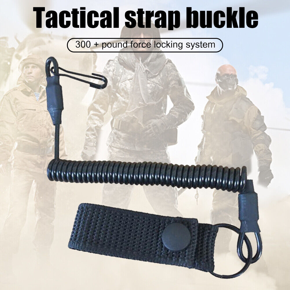 Retractable Spring Rope with Hook Anti-Loss Elastic Spring Keychain Strap