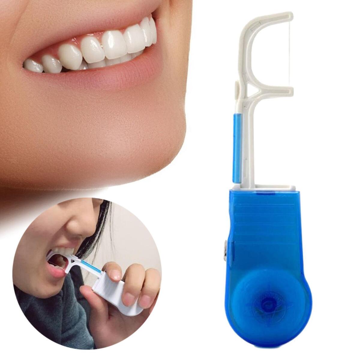 Floss Holder, Replacement Rack with 30M Floss Built in Wire Flosser Replaceable