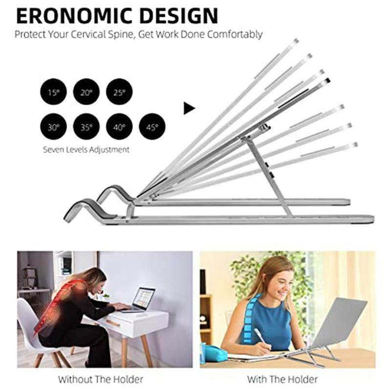 New  Ergonomic Aluminum Laptop Stand Detachable Laptop Riser for 99% Laptop