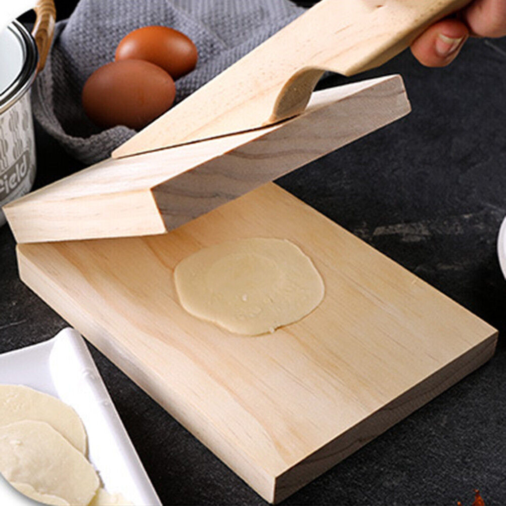 Dumpling Wrapper Skin Pressing Gadgets Wooden Dough Noodle Baking Presser