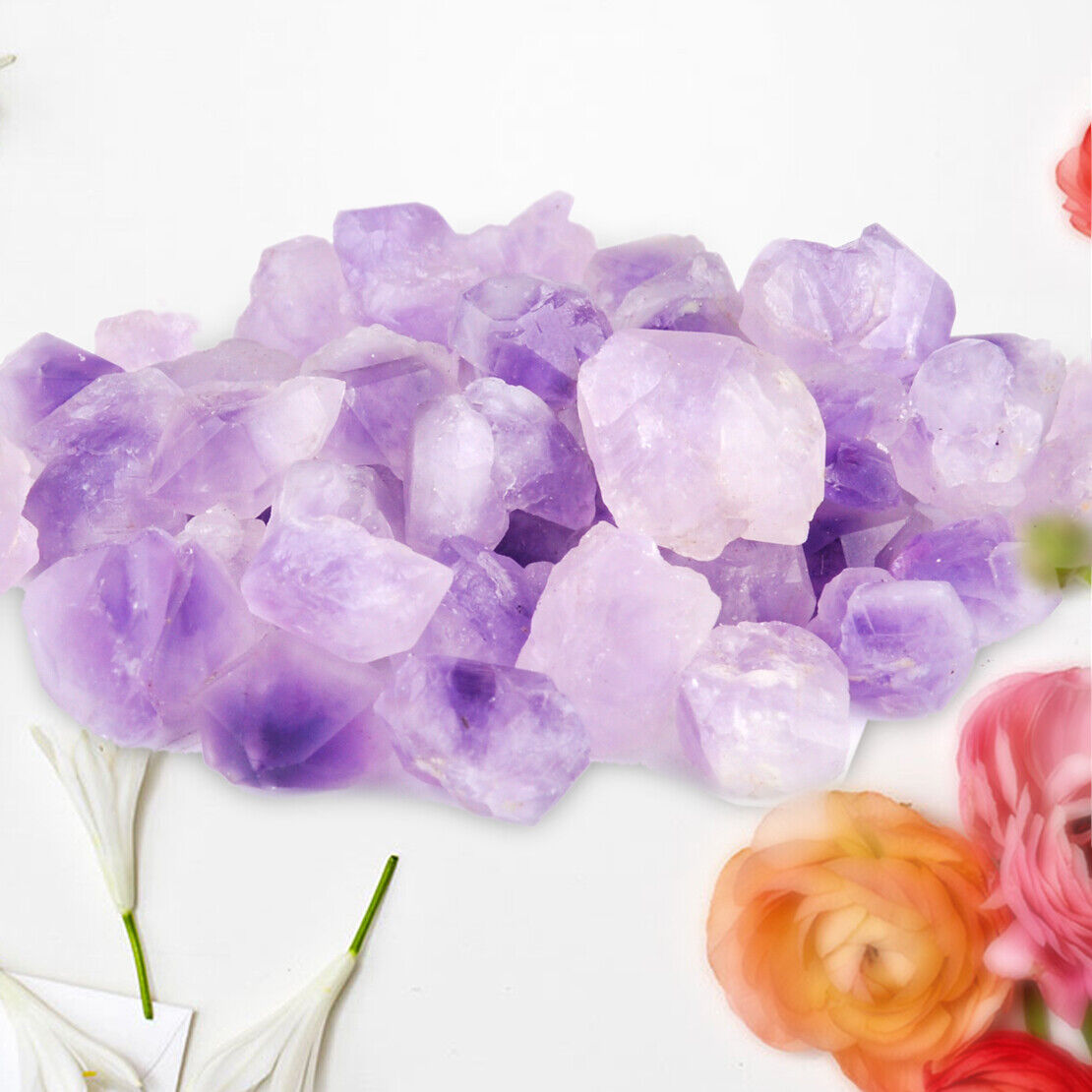 Rough Natural Amethyst Point Quartz Freeform Purple Crystal Rock Specimen Li