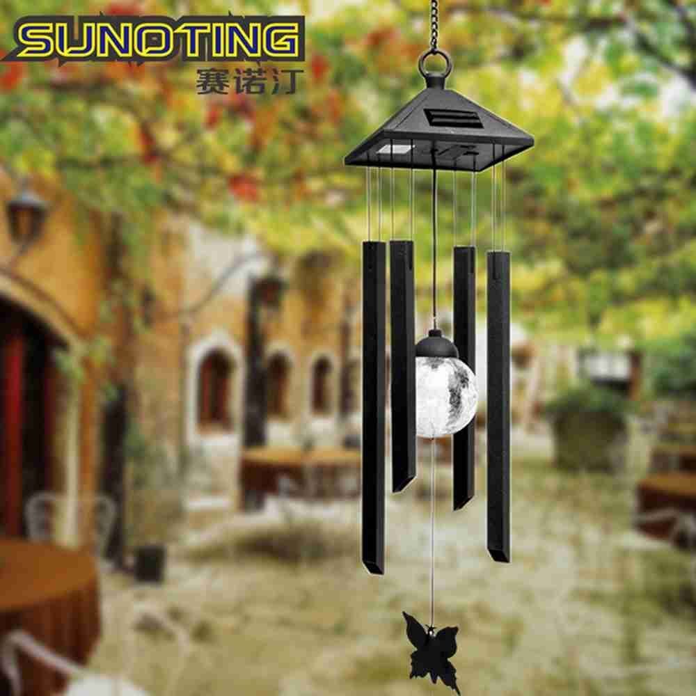 Indoor Outdoor Solar Wind Chime Lights Pendant Bell LED Light Wind Chimes