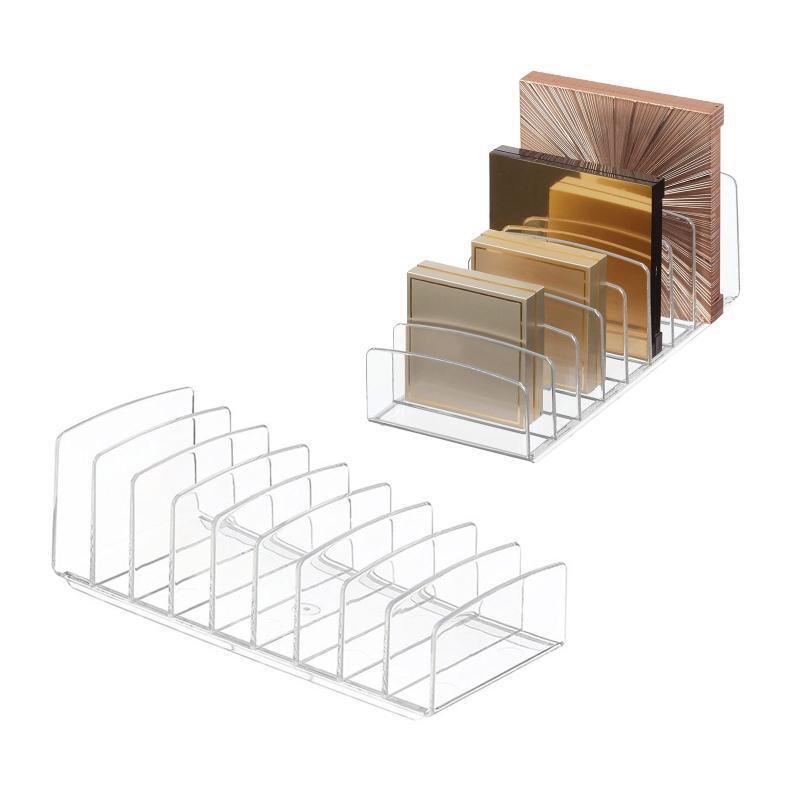 Eyeshadow Palette Storage Holder 9 Divided Grids Clear Makeup Organizer