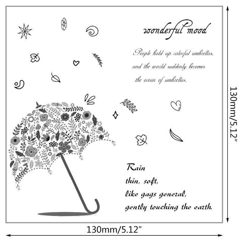 Wonderful Mood Umbrella DIY Silicone Clear Stamp Seal Scrapbook Embossing Album