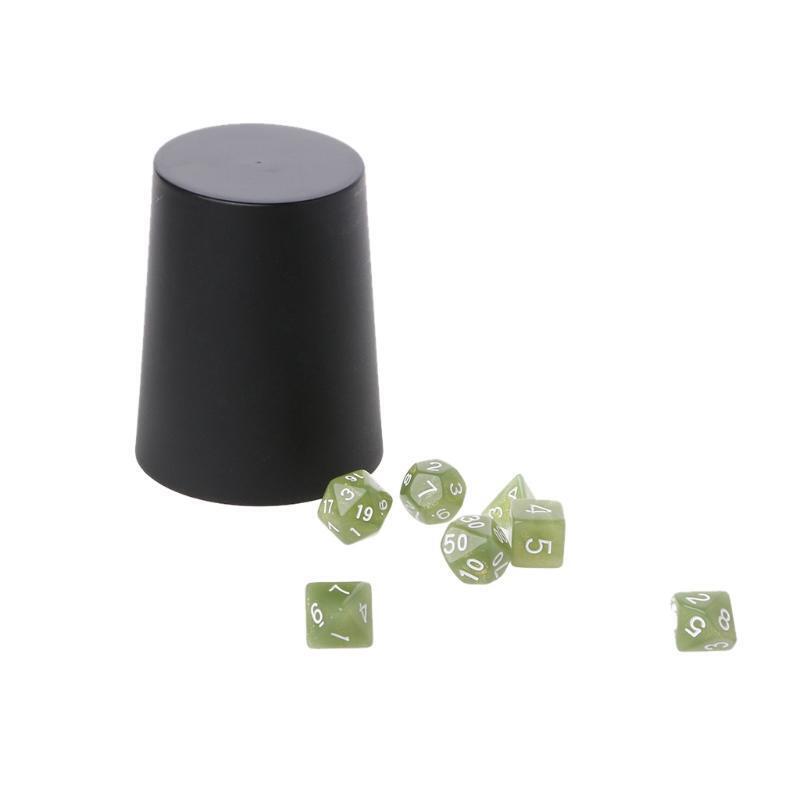 Durable Leather Ribbed Dice Cup Fish Pattern Black Gambling Casino Tool KTV Bar