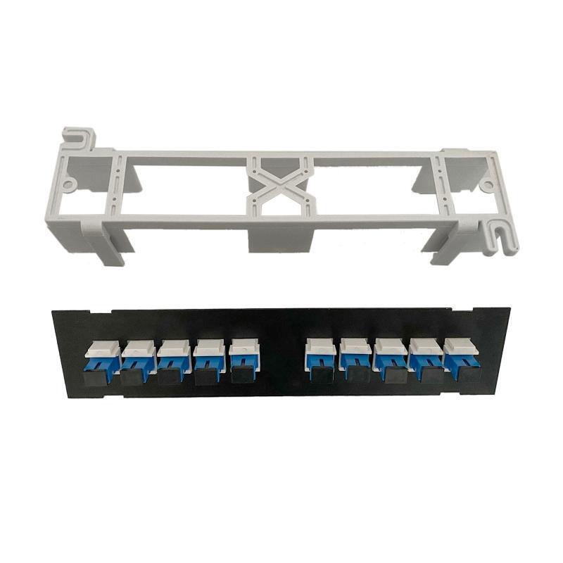 SC Optical Fiber Patch 10Port with Inline Keystone Pass-Thru Coupler Patch Panel