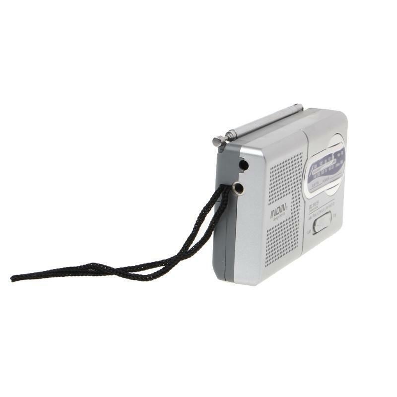 BC-R119 Portable Mini Radio 2-Band AM FM World Receiver Retractable Antenna DC