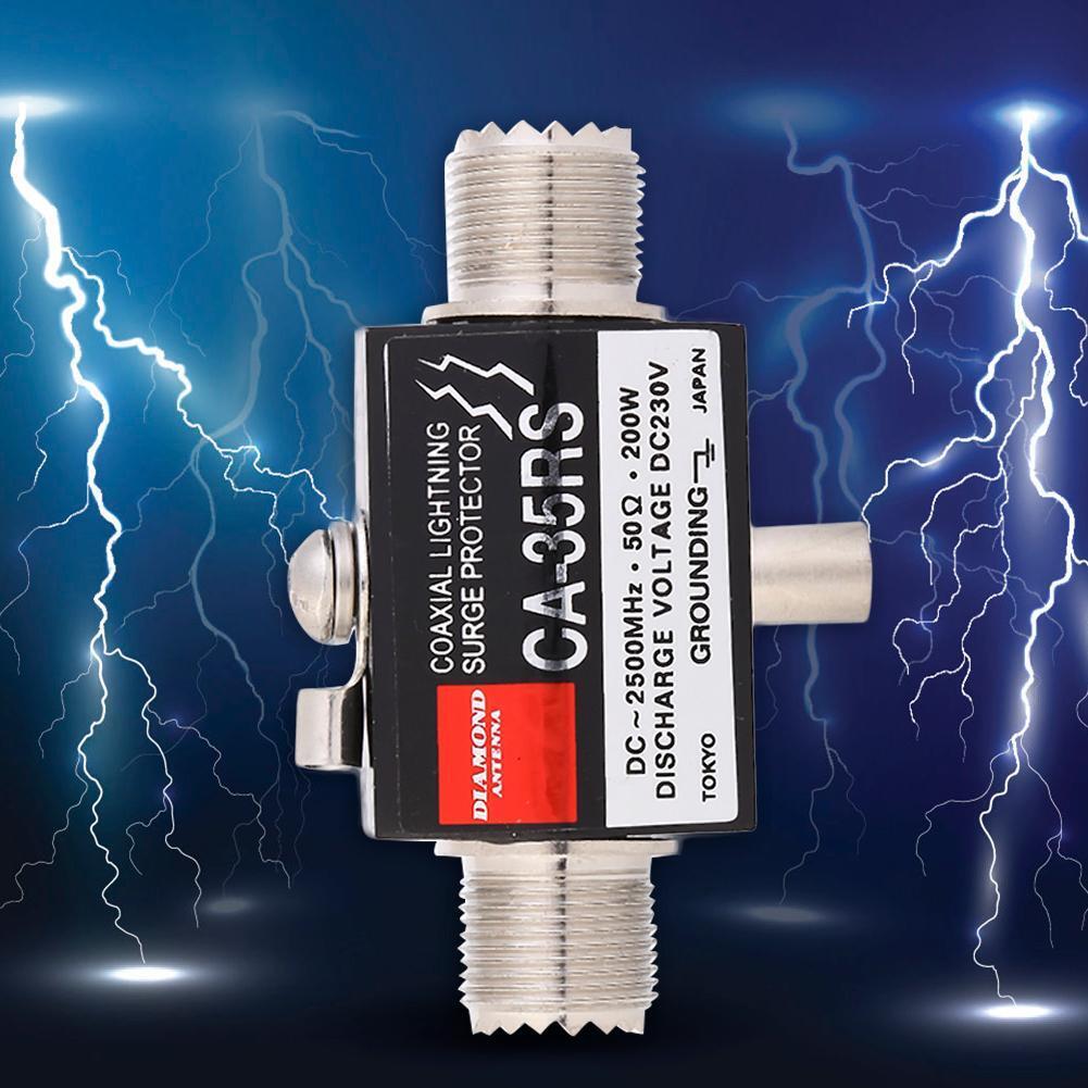 Coaxial Thunder Surge Protector Arrester UHF Female to Female Connector
