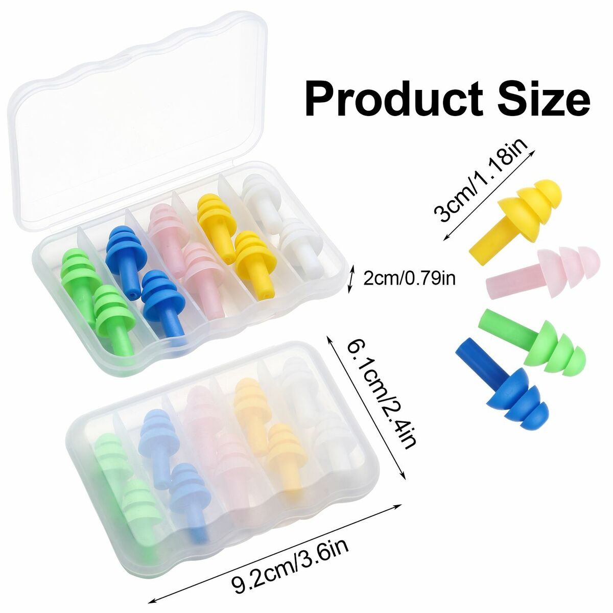 Soft Reusable Silicone Earplugs Waterproof Noise Sleep Ear Plugs Ear Plugs