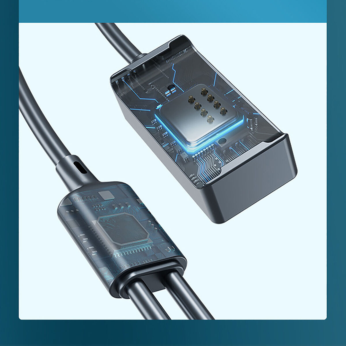For Action 2 Camera 2 IN 1 Charging Cable Magnetic Base Type-C Data Cable 5V/4A