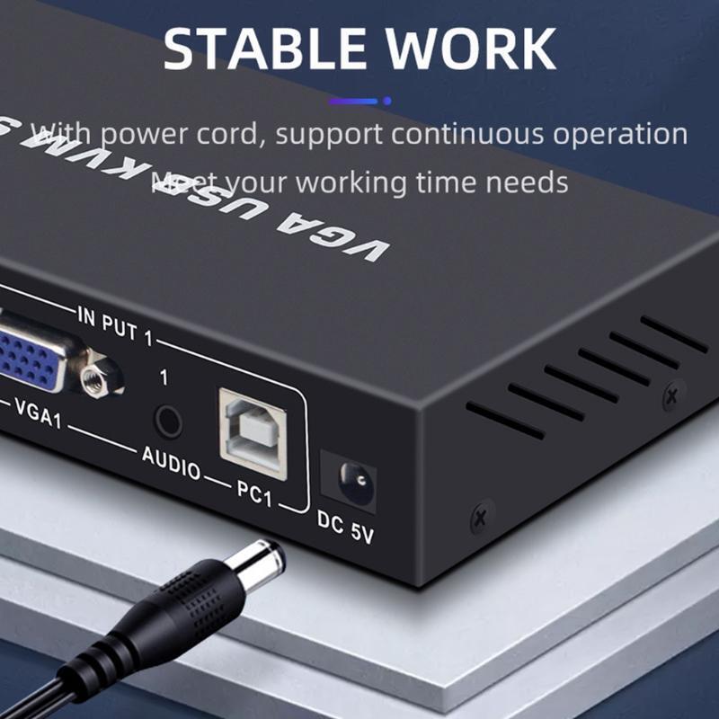 Usb Switch Printer Sharing VGA KVM Switcher Two In One Out Printer Sharing