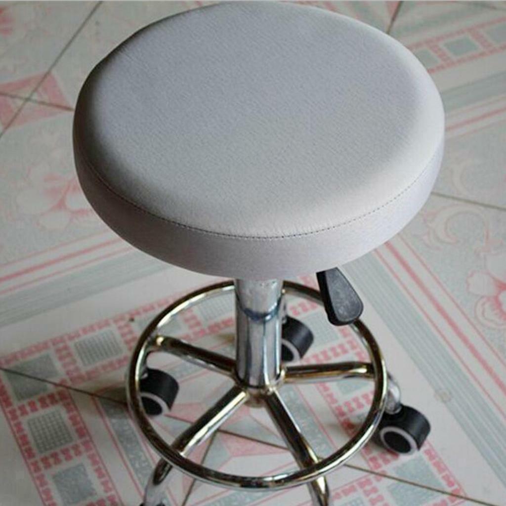 2xGrey_33x10cm Waterproof Anti-slip Bar Stool  Round Lift  Seat Sleeve