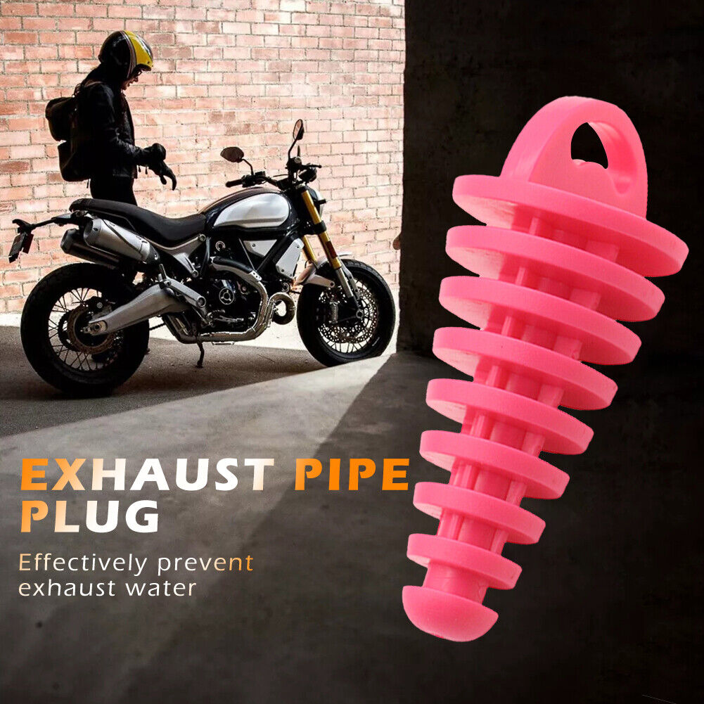 Motorcycle Exhaust Pipe Air-bleeder Plug Muffler Wash Plug Small (Pink)
