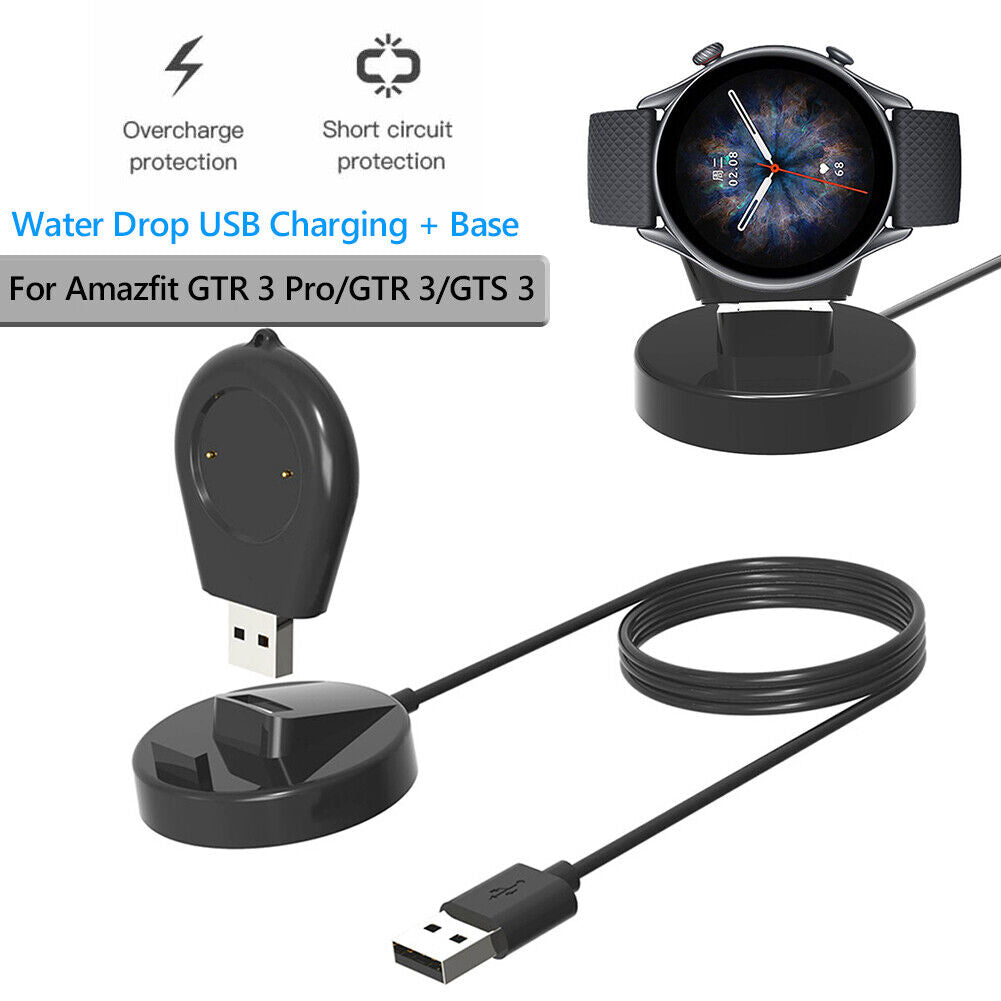 USB Charger Dock Adapter for Amazfit GTR 3 Pro/GTR 3/GTS 3 Smartwatch