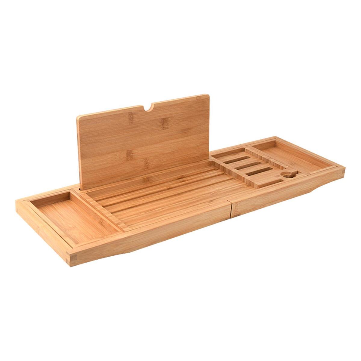 Wooden Bathtub Caddy Tray Bath Book Holder Bath Tray Tablet Holder Soap Dish