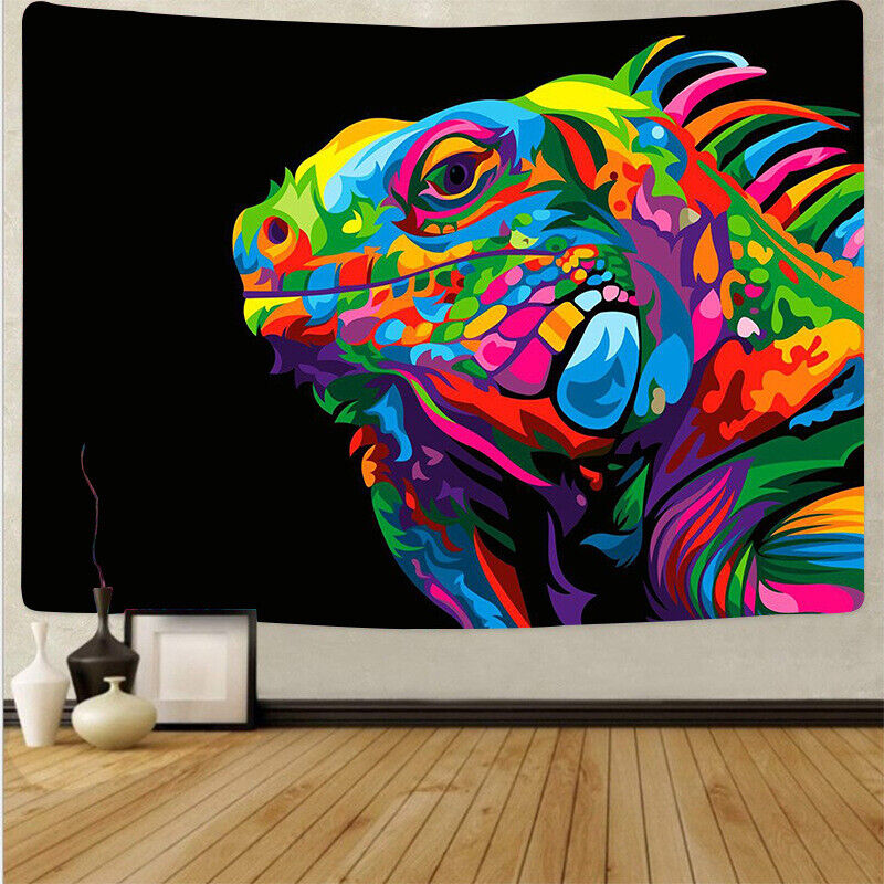 Psychedelic Fish Woven Tapestry Wall Hanging Hippie Tapestries (100x75cm)