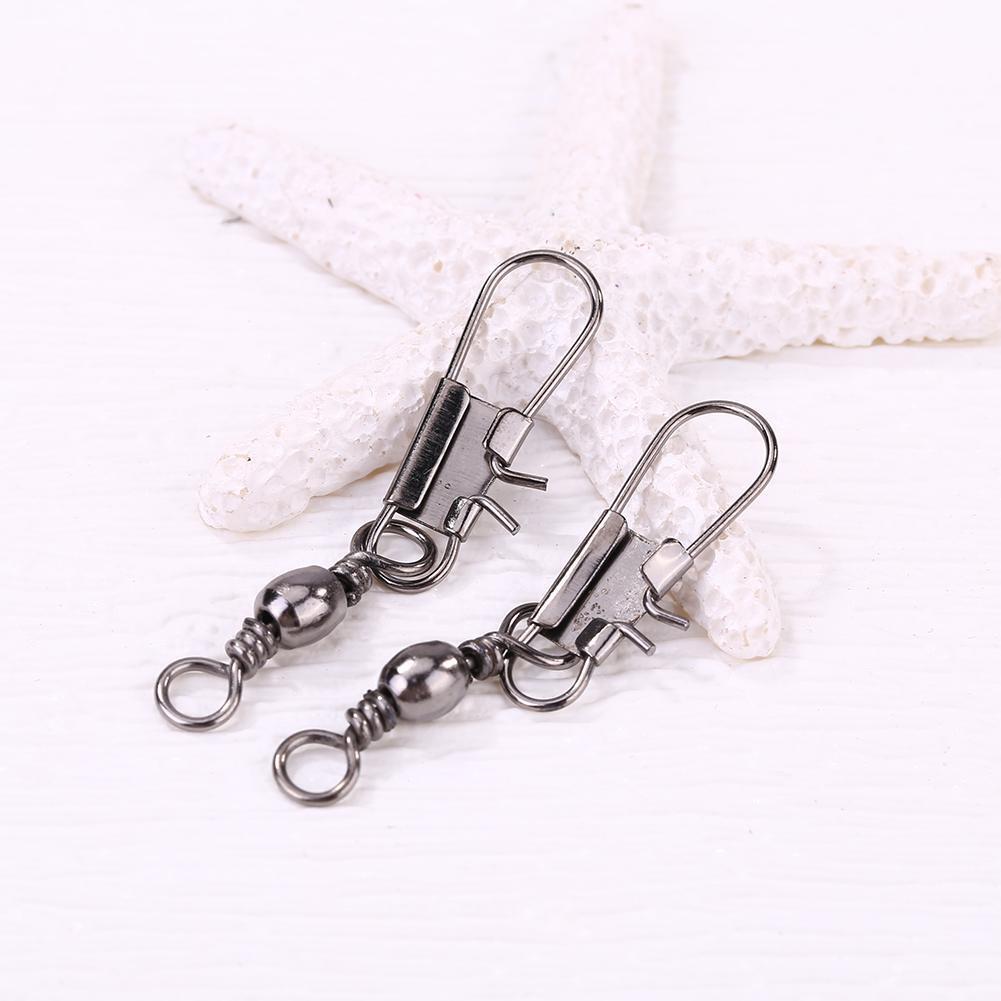 50pcs Fishing Connector Bowl Rotary Ring + B Pin Eight-character Ring (10)