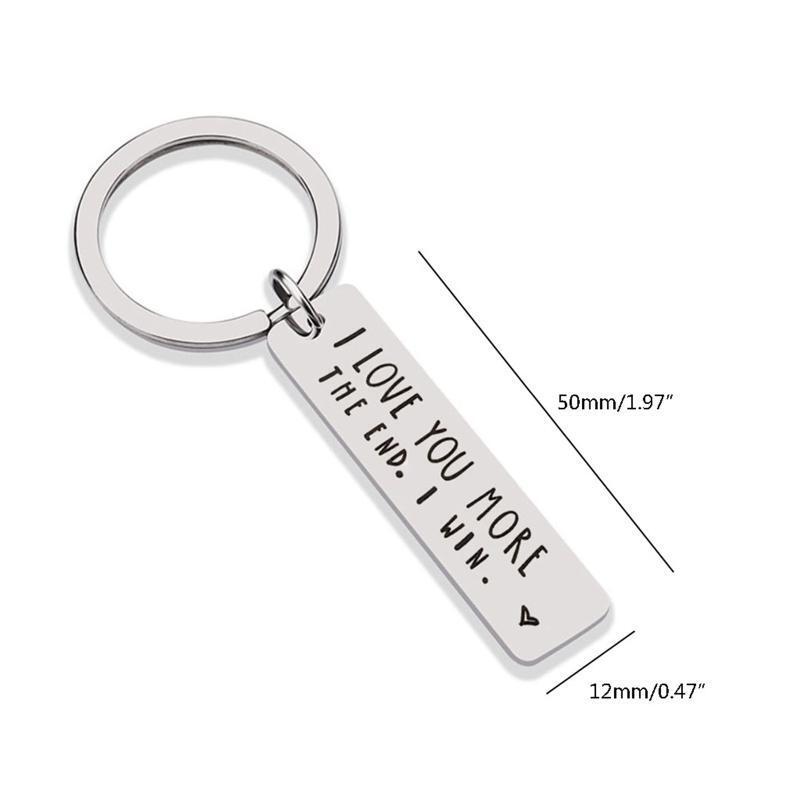 2 PCS/Set Matching Keychain Gift for Couples Personalized Keychains Presents