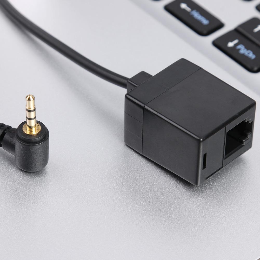Headset Adapter 2.5mm TRS Stereo Plug Male to RJ9 6P4C Socket Female Cable